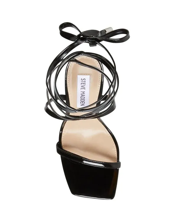 Steve Madden Black Patent Uplift Lace Up Heels - Image 10