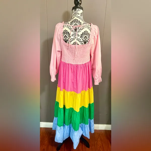CROWN & IVY Rainbow Striped Maxi Dress - Image 5