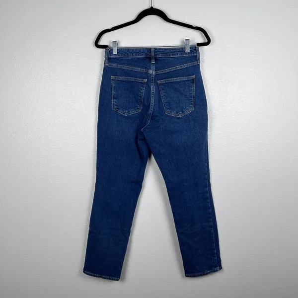 Universal Thread Womens High Rise Straight Leg Dark Wash‎ Blue Jeans Size 8 - Image 5