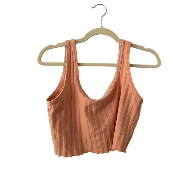 Aerie Offline Cropped Tank Size Medium Ribbed Top Stretchy - Image 2
