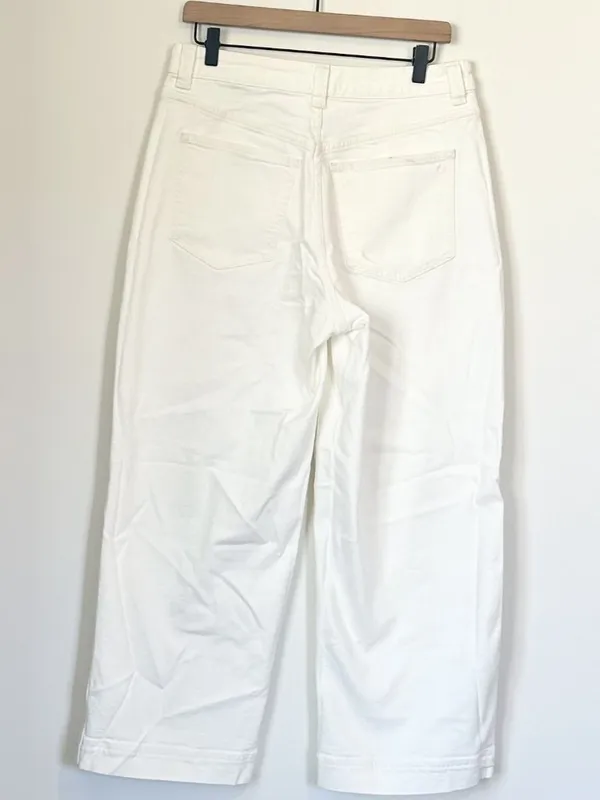 NWT Madewell The Curvy Perfect Vintage Wide-Leg Crop Jean in White - Size: 29 - Image 7