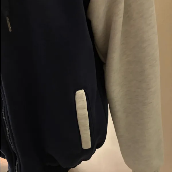 Cowboys Navy and Gray Full Zip Jacket Drawstring Hoodie Size M - Image 11