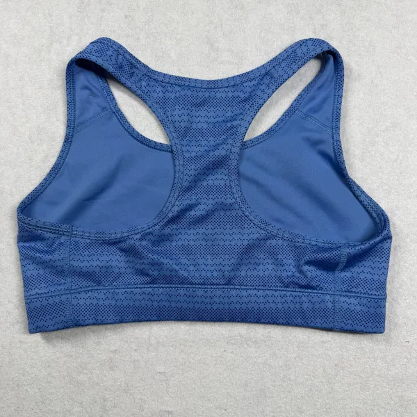 Nike Swoosh Dri-FIT Women’s Sports Bra Medium Blue Racerback Athletic - Image 2