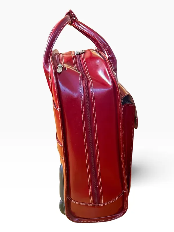 McKlein La Grange Detachable Wheeled Briefcase Carry On Luggage Red - Image 7