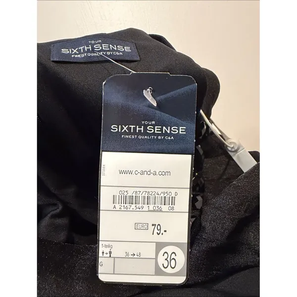 Your Sixth Sense NWT Black Flapper Style Halter Jewel Detail Neck Dress SZ 36/ 4 - Image 4