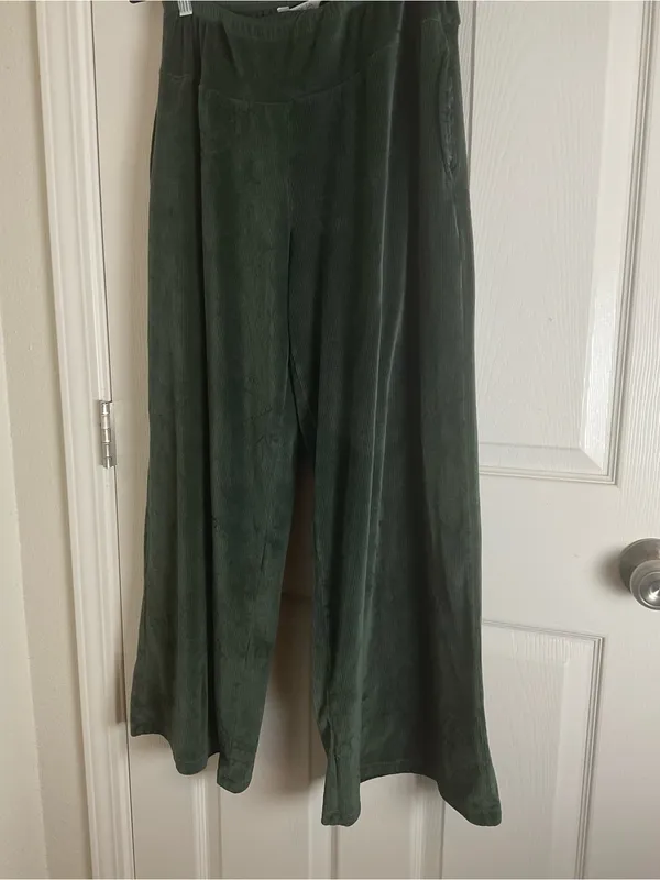 Sofia Intimates Sofia Vergara Corduroy Fleece Robe Wide Leg Pants Lounge Set M - Image 10