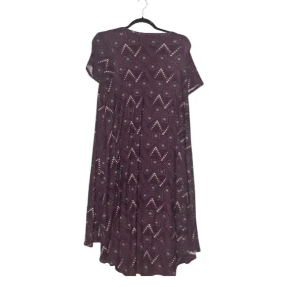 LuLaRoe Carly Swing Dress Purple Geometric, Oversized Size XX-Small - Image 2