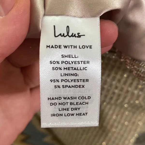 Lulus Earned Your Win Metallic Lace Cocktail Dress size XL - Image 11