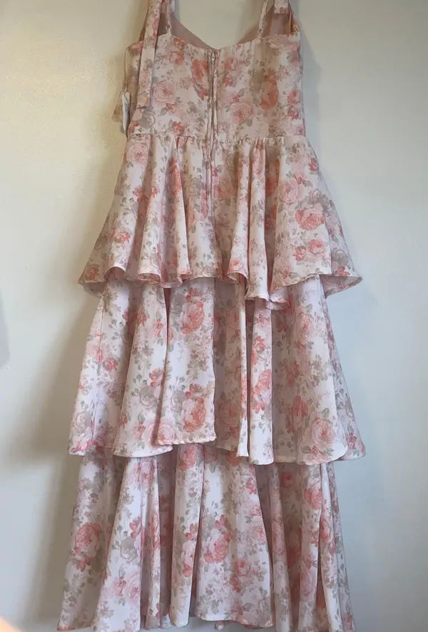 Altar'd State Pink Ruffle Maxi Dress - Image 2