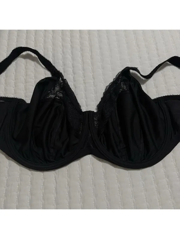 Elomi 34L Morgan Stretch Banded Underwire Bra Style EL4111 Black Full Figure - Image 10