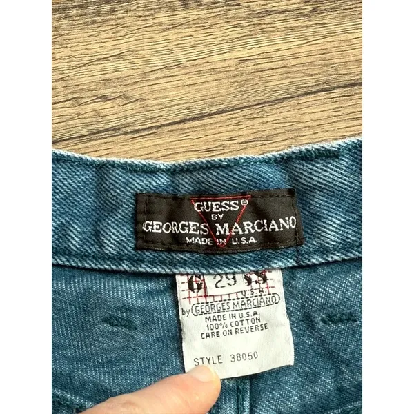 EUC Womens GUESS by Georges Marciano USA Made‎ cotton high rise jeans VTG sz 29 - Image 4