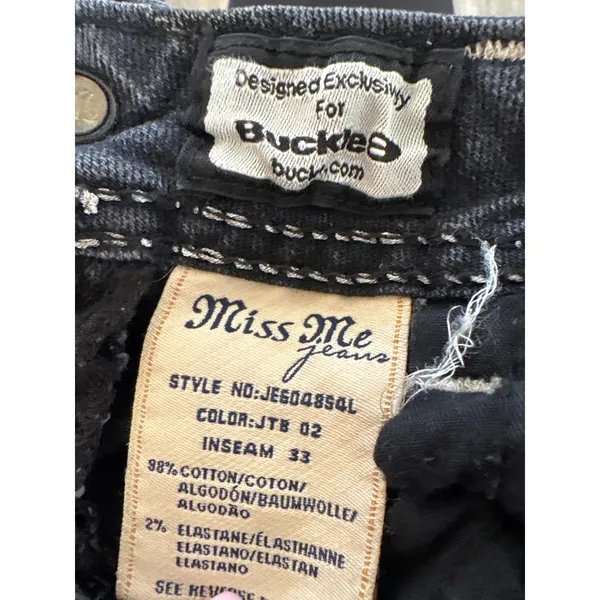 BUCKLE EXCLUSIVE Miss Me Skinny Jeans Womens 25 Contrast Stitch Embellished - Image 6