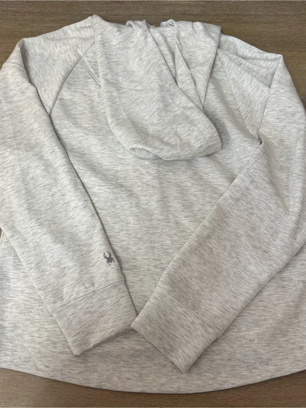 Spyder Heather Light Gray Zip-Up Hoodie - Image 7