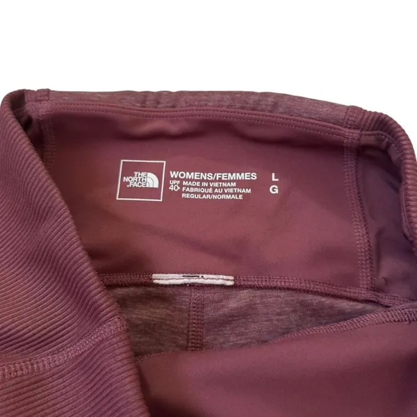 The North Face Dune Sky 7/8 Women's Large Burgundy Leggings Sporty UPF40 | 0122 - Image 2
