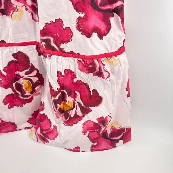 Anthropologie Ro's Garden Chelsea Smocked Midi Dress Cotton Off Shoulder‎ Large - Image 4