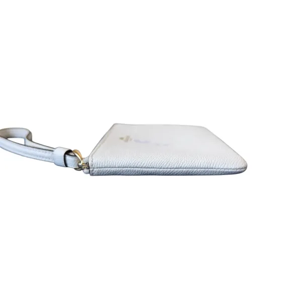 Coach New York Corner Zip Ivory Cream Leather Gold Hardware Pouch Wristlet - Image 7