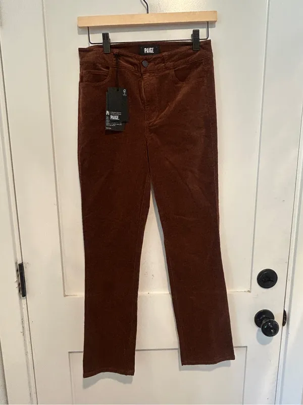 Paige Cindy High-Rise Straight Corduroy Pants size 25 NWT - Image 3