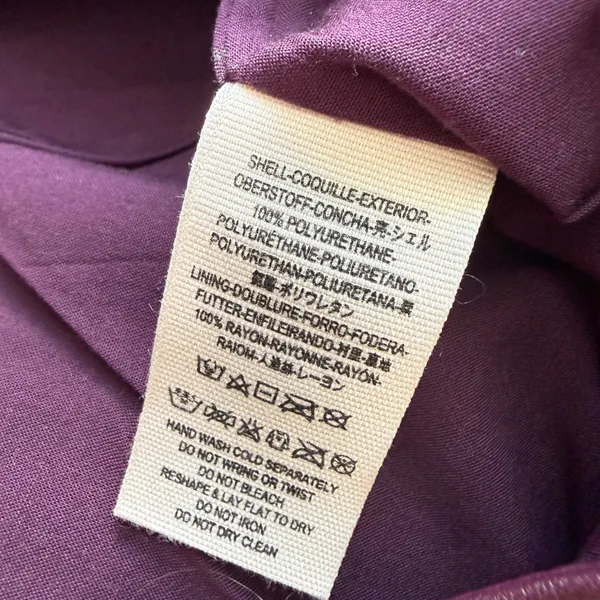 Free People sz 4 Purple‎ Faux Vegan Leather Mini Skirt Moto Plum Party Boho - Image 3