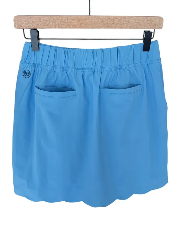 NWT Renwick Golf‎ Skort Blue Scallop Hem Womens XS Athletic Tennis Skirt - Image 3