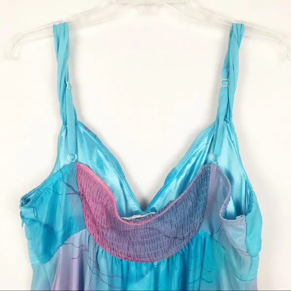 Y2K Fairy Pastel Whimsical Midi Babydoll Dress Womens Medium Event Romantic - Image 9