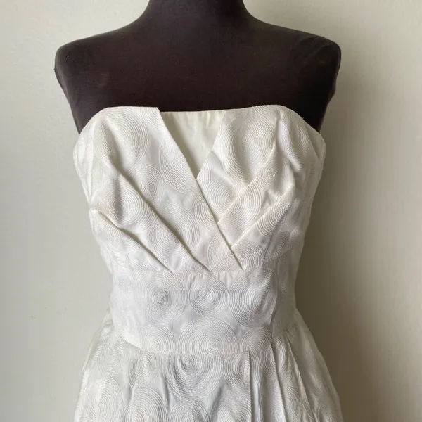 White House | Black Market sz 00 cocktail mini 100% cotton‎ dress - Image 2