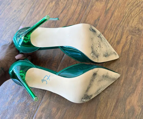 Steve Madden Emerald Green translucent see through high heels - Image 3