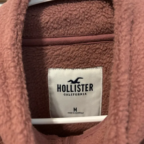 Hollister Mauve Pink Fleece Vest NWT - Image 5