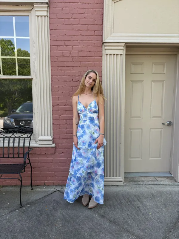 Blue floral angel Biba dress - Image 3