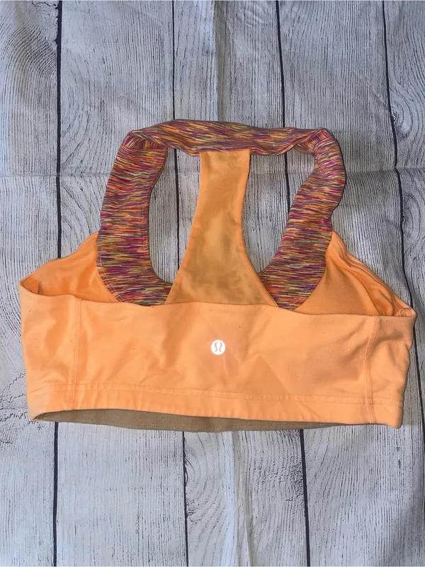 Lululemon Peach Multicolor Racerback Sports Bra - Image 3