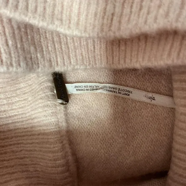 Free People Women's Afterglow Mock Neck Sweater Turtleneck Pullover‎ Pink Knit - Image 4
