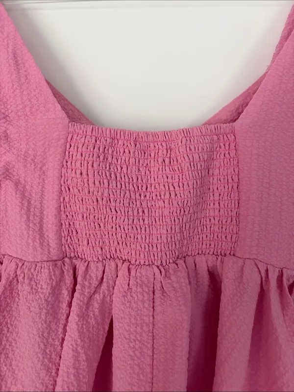 Urban Outfitters Pink Ruffle Tie-Front Top Size XS - Image 6