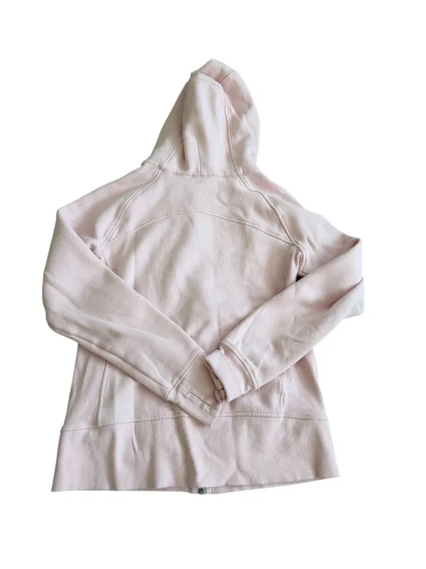LULULEMON Pink Crop Hooded Zip Sweatshirt Size 8 - Image 6