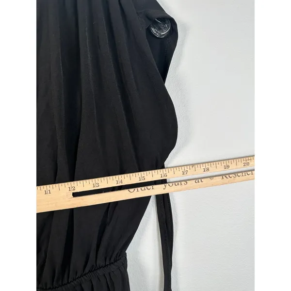 NWT Motherhood Maternity‎ Small Womens Top Black Stretch V-Neck Cap Sleeve - Image 6