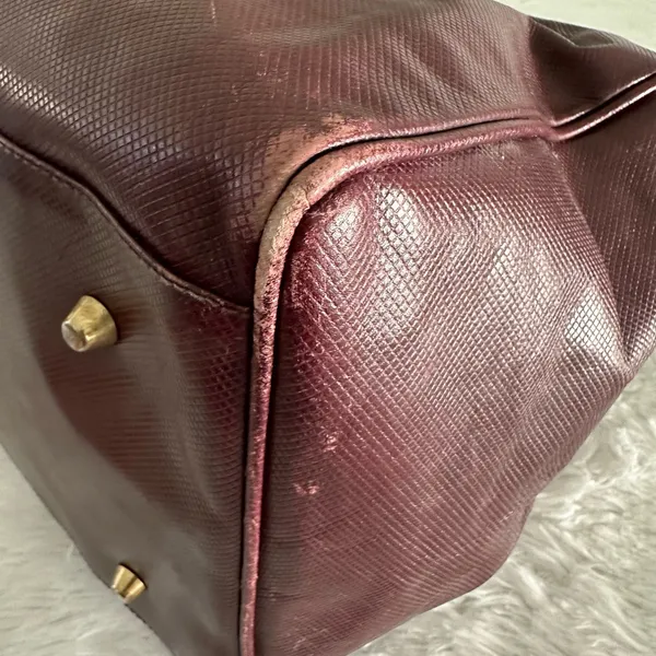 Vintage Bottega Veneta Leather Overnight‎ Duffle Bag - Image 8