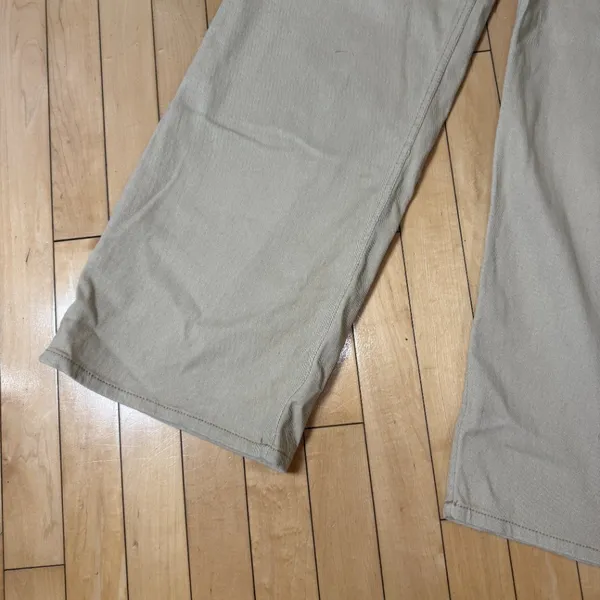 H&M Divided Tan Wide Leg Denim Jeans Chino's Pants Size 6 Stretch - Image 3