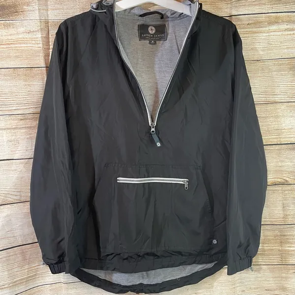 Lauren James hooded waterproof windbreaker drawstring jacket women Size Medium - Image 11
