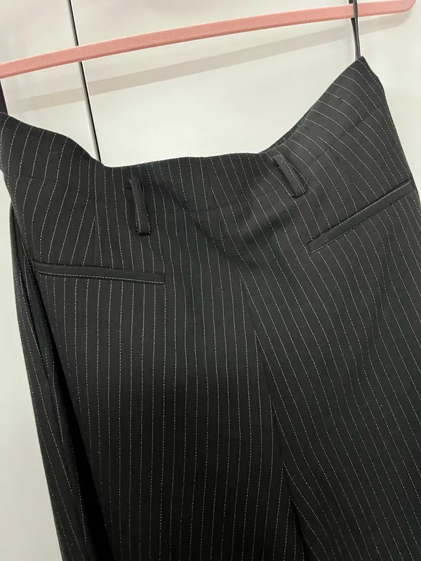 Antonio Melani Black Pinstripe Pants size 8 - Image 6