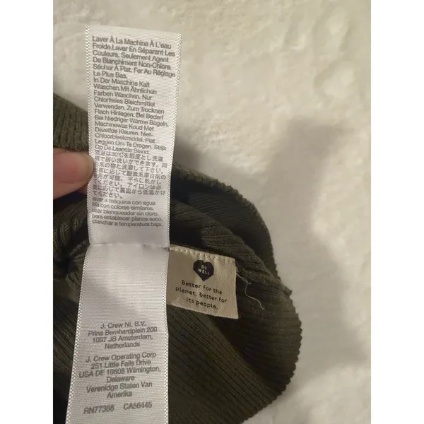 Madewell Brodale Ribbed Sweater Tank Top Womens Medium Kale Green V-Neck‎ Crop - Image 6
