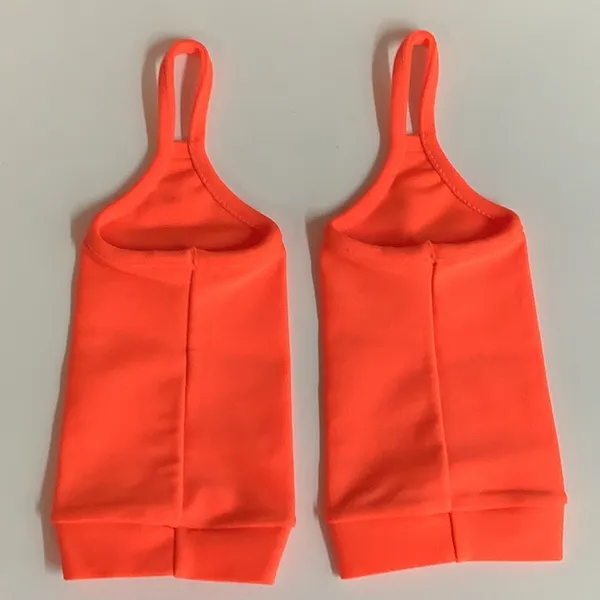 Sexy Neon Orange Set of One Finger Sexy Gloves. New Without Tags. - Image 2