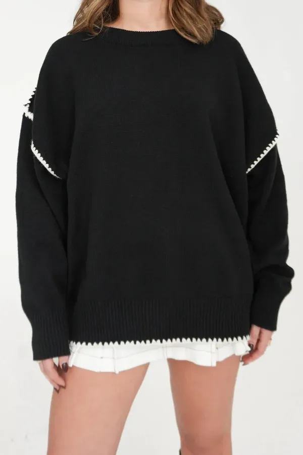Grey Bandit Quinn Sweater Black - Image 5