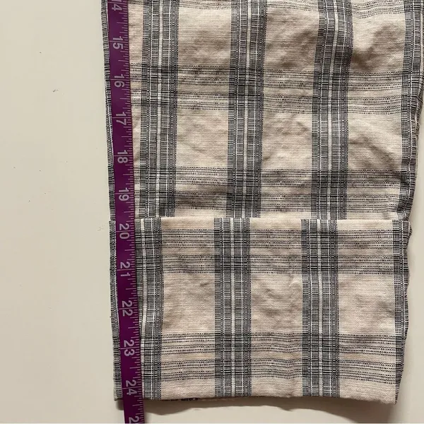 Cream Plaid Cuffed Hem Pants 26" Waist EUC - Image 7