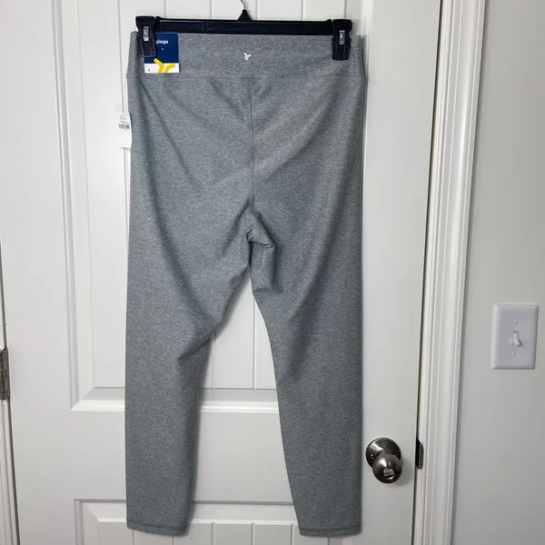 NEW Old Navy women’s cloud+ go-dry medium gray soft‎ stretch high waist leggings - Image 4