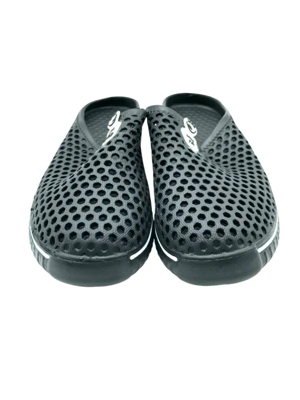 Leda Womens Water Shoes Slip On Rubber Mesh Clog Black Size 42 US 11 - Image 2