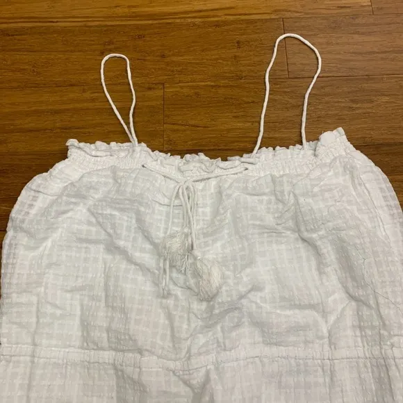 Greylin Dress Womens Small White Mini Tassel‎ Tie Waist Sleeveless Casual Summer - Image 5