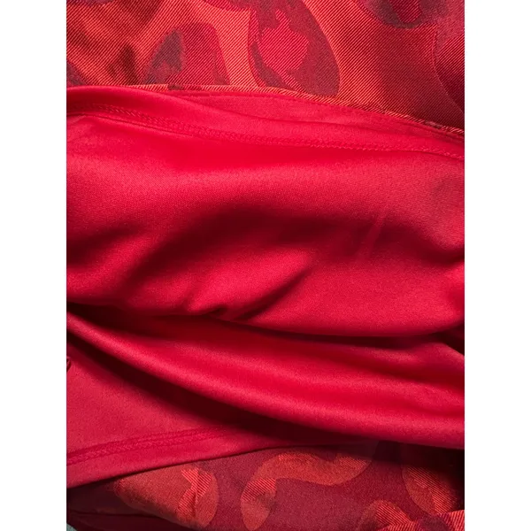 Show Me Your Mumu Jeanette Dress‎ NWT XS Red Jacquard Mini Velvet Bow What Fun - Image 6