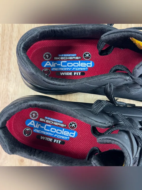 Skechers Work UNO SR Relaxed Fit Safety Sneaker Shoes Black 9 W 108101W Wide Fit - Image 7