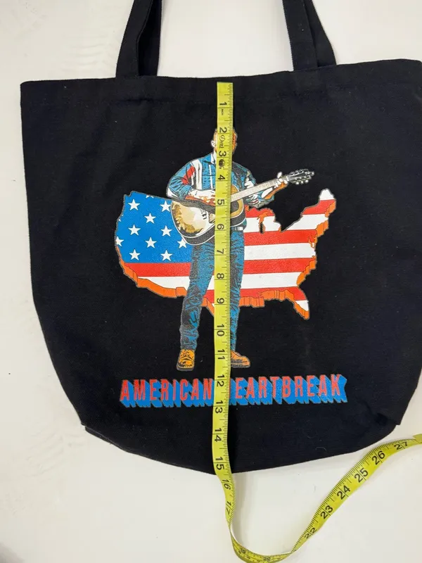 Zach Bryan American Heartbreak Tote Black - Image 6