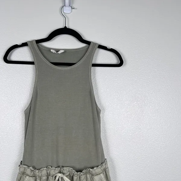 Daily Practice By Anthropologie High Neck Tank Twofer Dress Green Sz M - Image 6