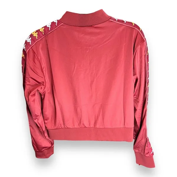Kappa Banda Ponce Women's Large‎ Red Long Sleeve Cropped Track Jacket NWT - Image 4