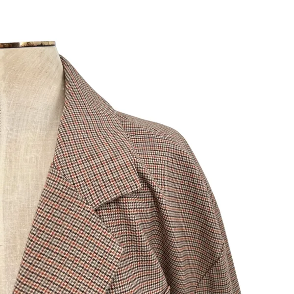 Free People Reggie Oversized Blazer Plaid Houndstooth Ginger‎ Combo Size XL - Image 5